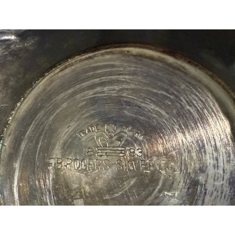 Vintage FB Rogers Silver Co Footed Sugar‎ Bowl Lid Company coffee tea